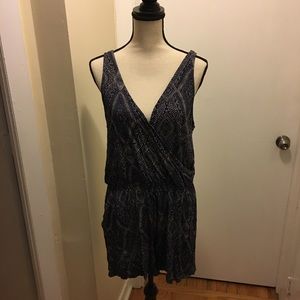 H&M Navy Paisley Print Romper - Sz L